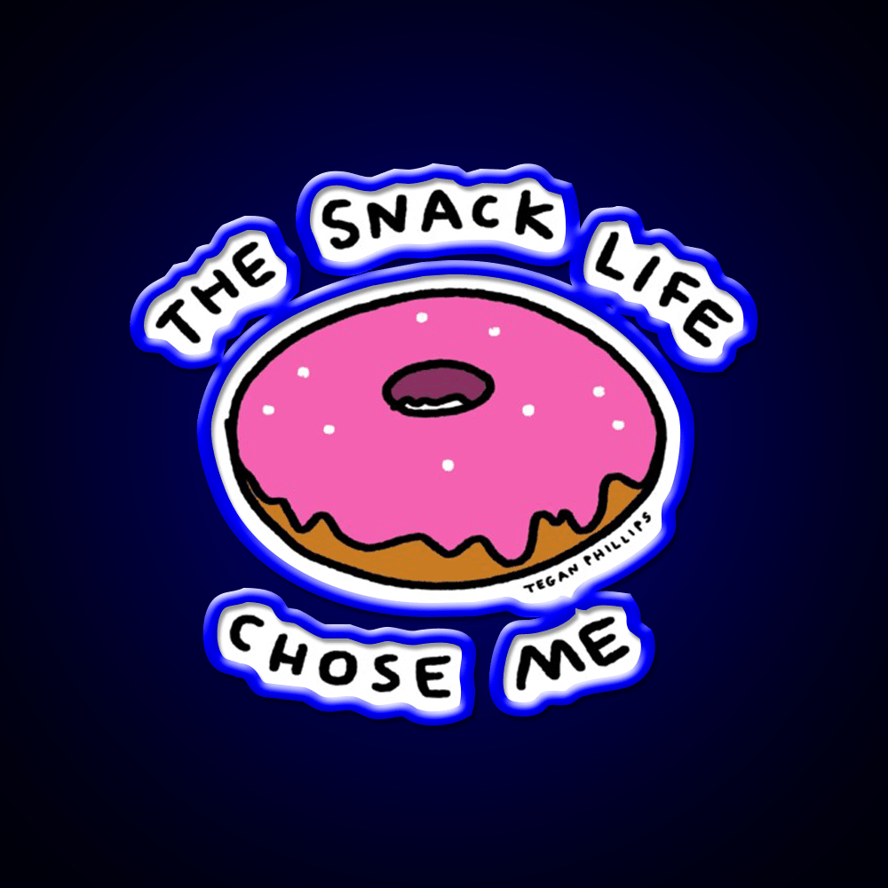 The Snack Life Chose Me Snack Food Led Neon Sign Rgb Color - Shineneon