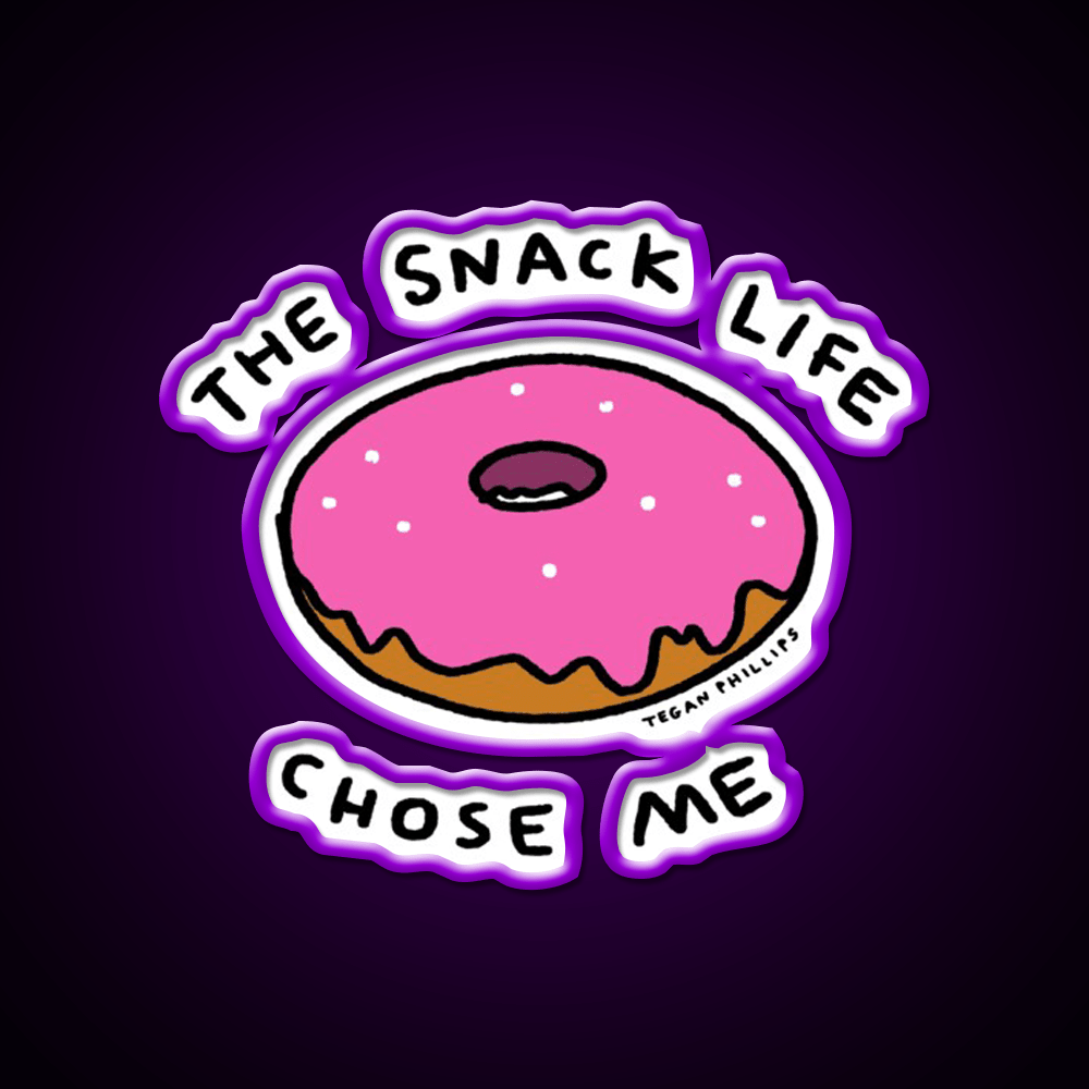 The Snack Life Chose Me Snack Food Led Neon Sign Rgb Color - Shineneon