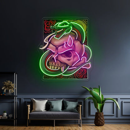 The Snake Has A Skull Led Neon Sign Light Custom Led Signs - Shineneon
