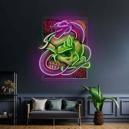 The Snake Has A Skull Led Neon Sign Light Custom Led Signs - Shineneon