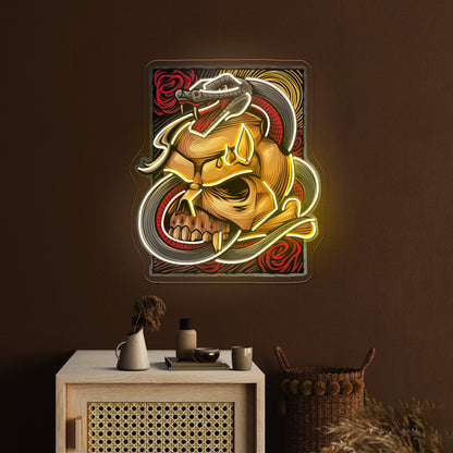 The Snake Has A Skull Led Neon Sign Light Custom Led Signs - Shineneon