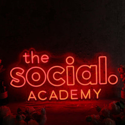The Social Academy Red Led Neon Sign - Shineneon