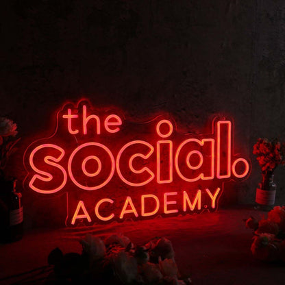 The Social Academy Red Led Neon Sign - Shineneon