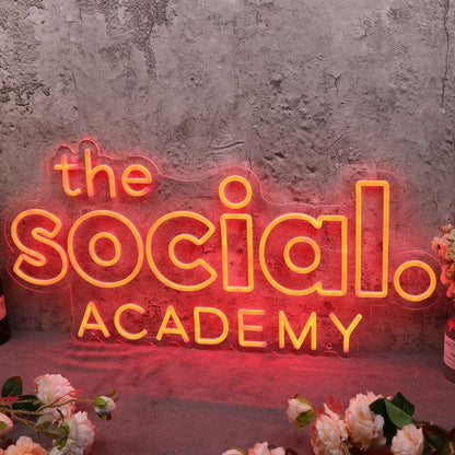 The Social Academy Red Led Neon Sign - Shineneon