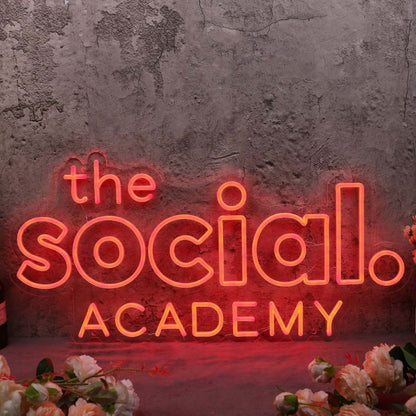 The Social Academy Red Led Neon Sign - Shineneon