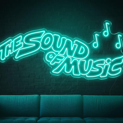 The Sound Of Music Led Neon Sign With Music Notes For Indoor Wall Art | Shineneon