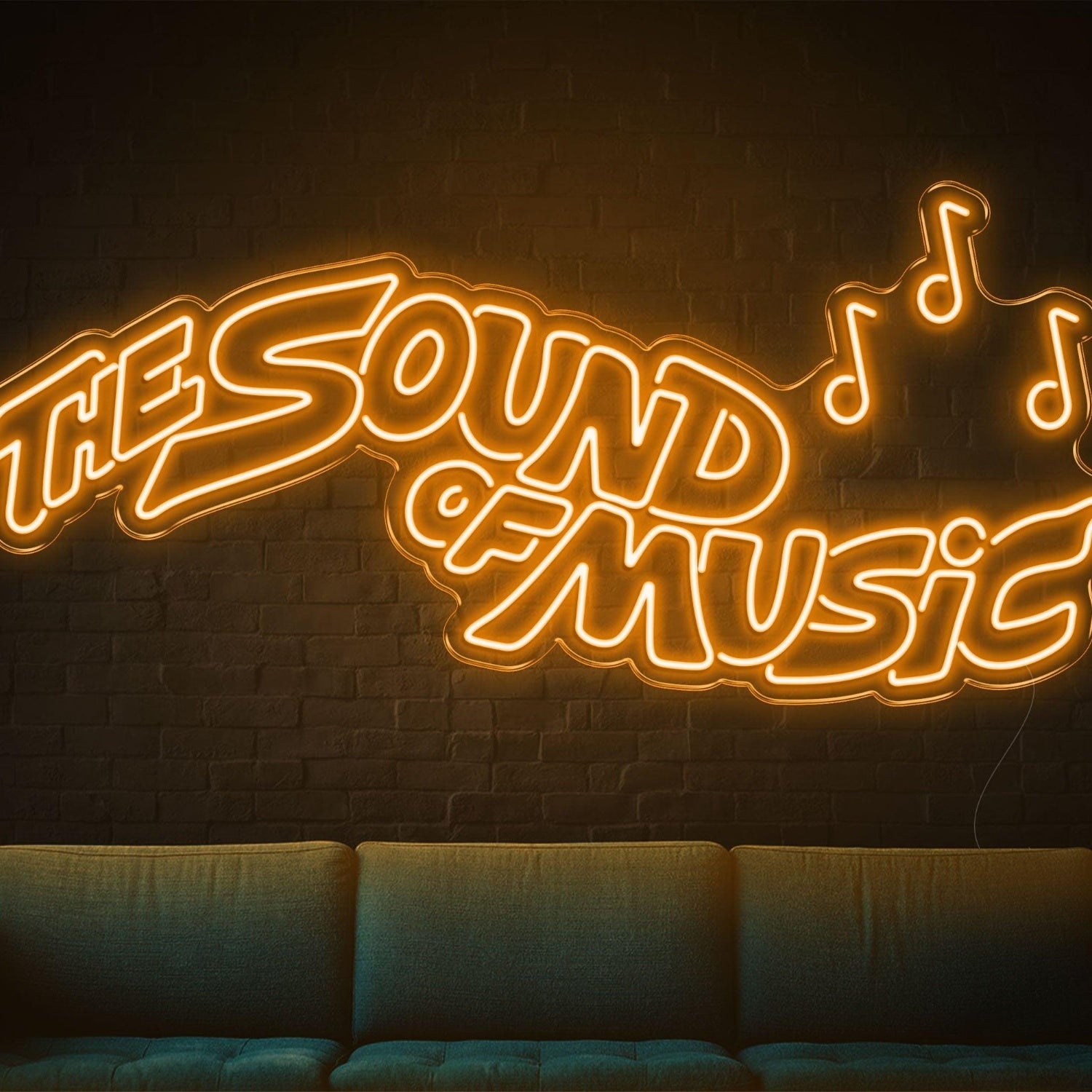 The Sound Of Music Led Neon Sign With Music Notes For Indoor Wall Art | Shineneon