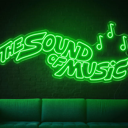 The Sound Of Music Led Neon Sign With Music Notes For Indoor Wall Art | Shineneon