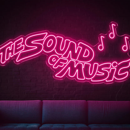 The Sound Of Music Led Neon Sign With Music Notes For Indoor Wall Art | Shineneon