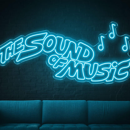 The Sound Of Music Led Neon Sign With Music Notes For Indoor Wall Art | Shineneon