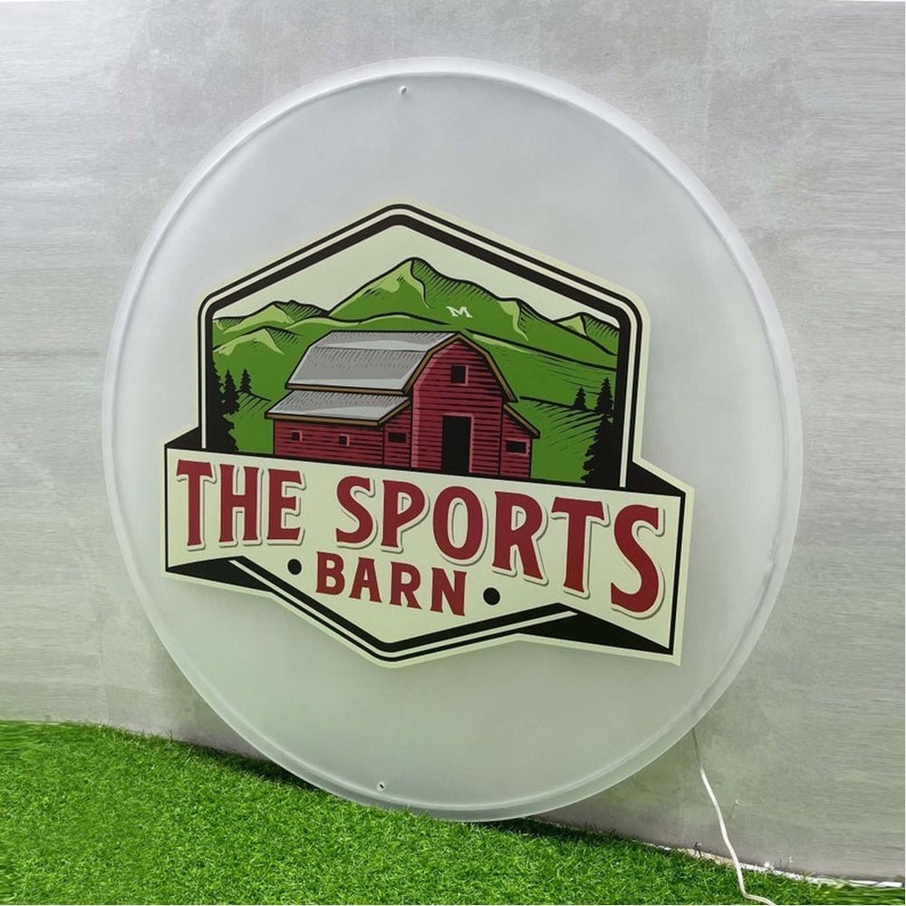 The Sports Barn Acrylic Business Logo Sign - Shineneon