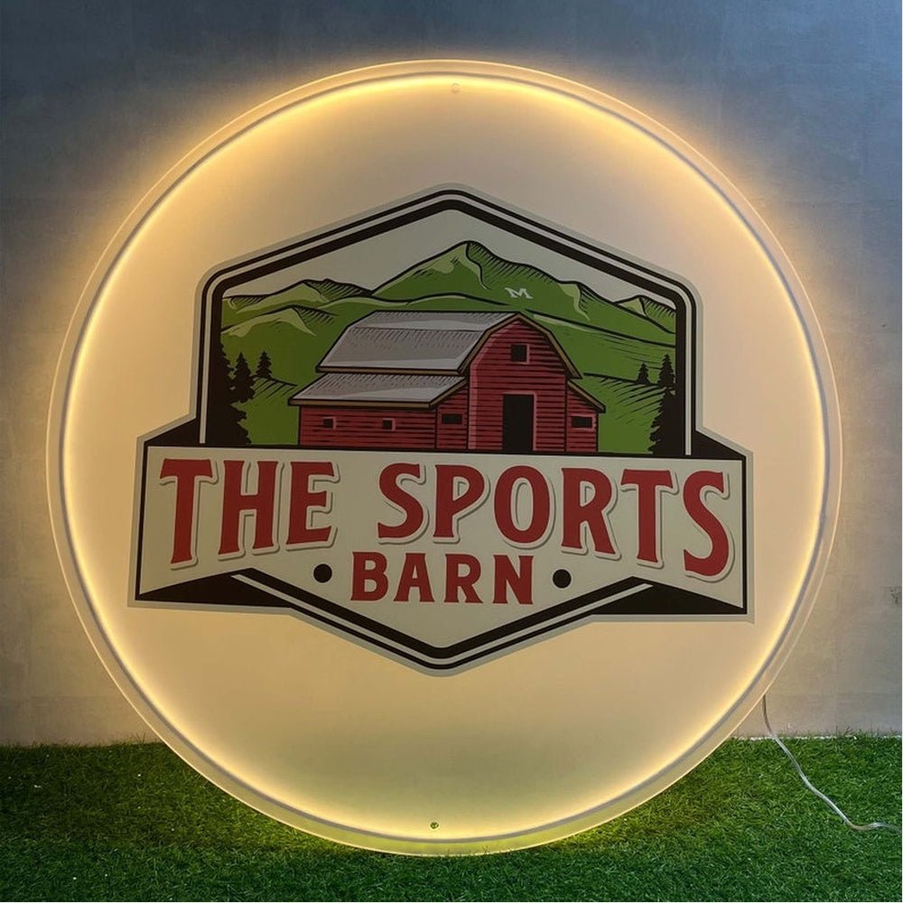 The Sports Barn Acrylic Business Logo Sign - Shineneon