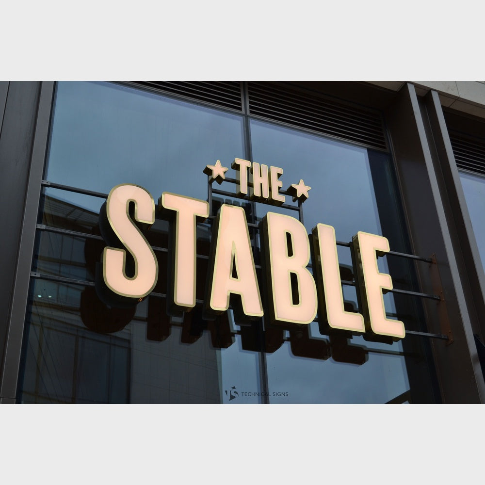 The Stable 3D Frontlit Channel Letters Led Light Sign