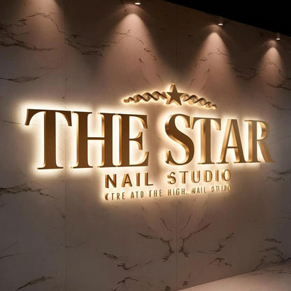 The Star Nail Studioctre 3D Backlit Letters Business Metal Led Sign - Shineneon