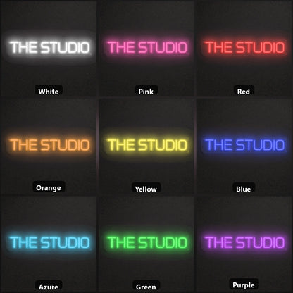 The Studio LED Neon Sign Garage Man Cave Neon Sign color grid