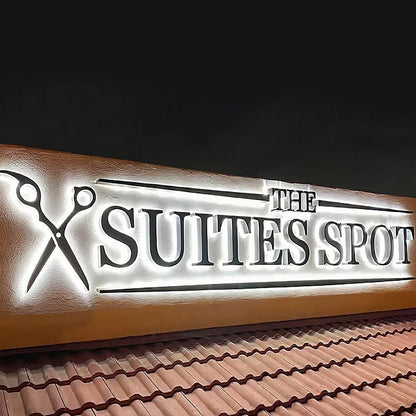 The Suites Spot 3D Backlit Letters Business Metal Led Sign - Shineneon
