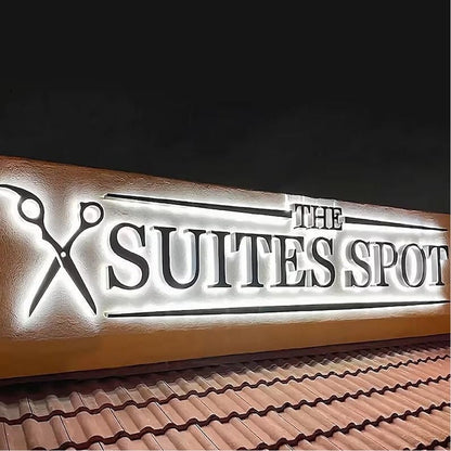 The Suites Spot Logo 3D Backlit Channel Letters Led Light Sign - Shineneon
