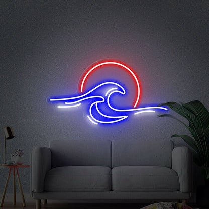 The Sunrise Sunset Wave Ocean Led Neon Sign Bedrooms - Shineneon