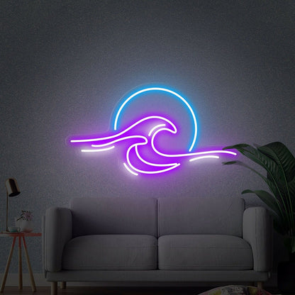 The Sunrise Sunset Wave Ocean Led Neon Sign Bedrooms - Shineneon