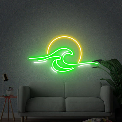 The Sunrise Sunset Wave Ocean Led Neon Sign Bedrooms - Shineneon
