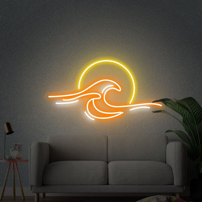 The Sunrise Sunset Wave Ocean Led Neon Sign Bedrooms - Shineneon