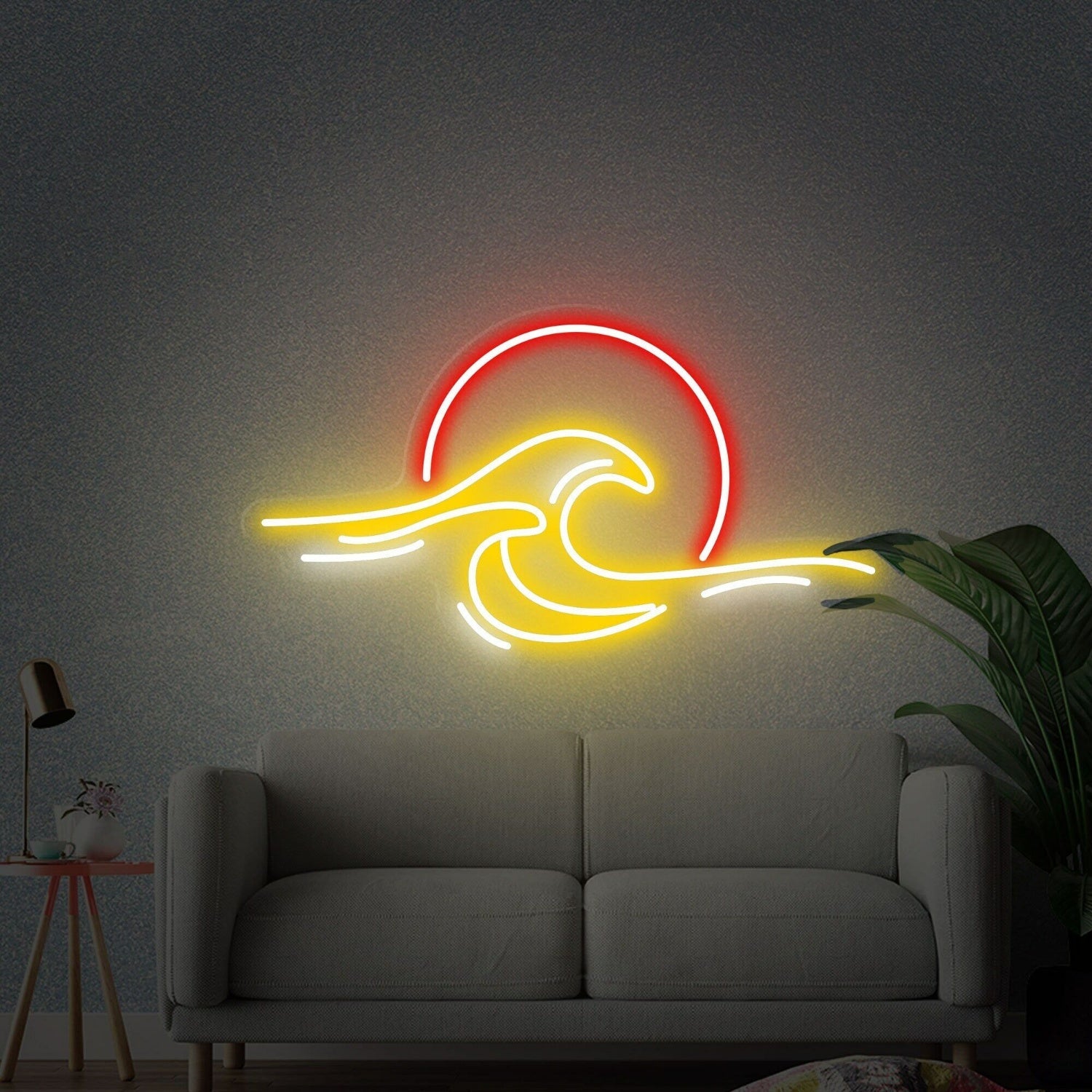 The Sunrise Sunset Wave Ocean Led Neon Sign Bedrooms - Shineneon