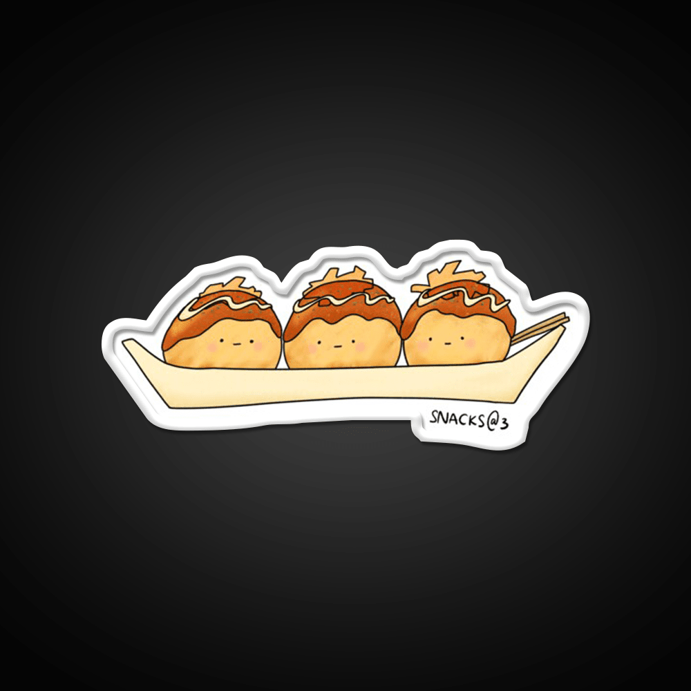 The Takoyaki Triplets Snack Food Led Neon Sign Rgb Color - Shineneon