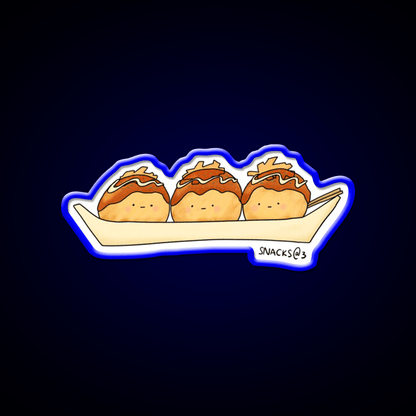The Takoyaki Triplets Snack Food Led Neon Sign Rgb Color - Shineneon