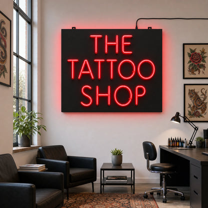 The Tattoo Shop LED Neon Sign real lifestyle scene