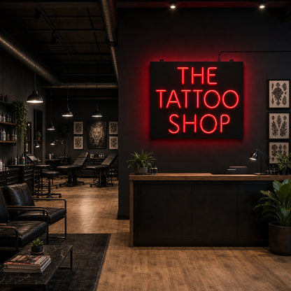 The Tattoo Shop LED Neon Sign size image