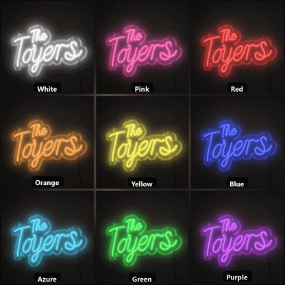 The Tigers LED Neon Sign color grid