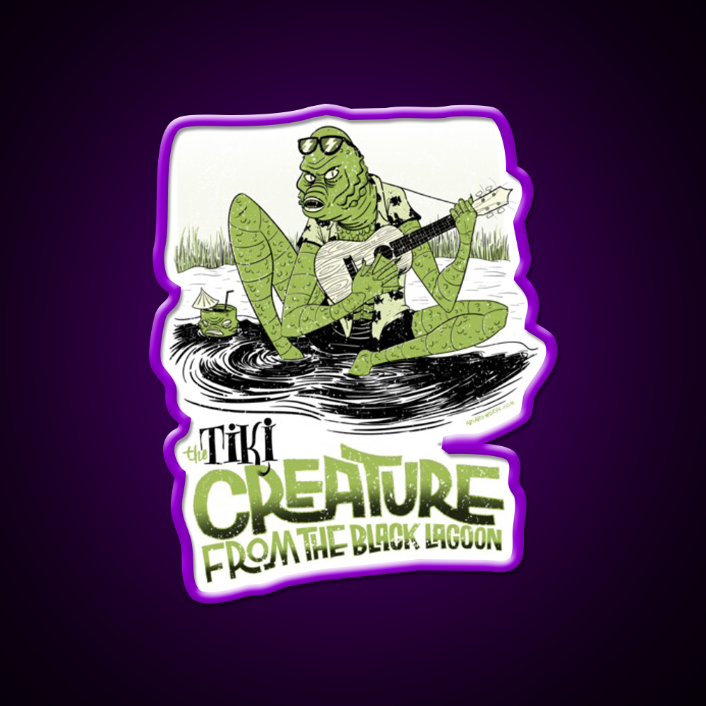 The Tiki Creature From Black Lagoon Cocktail Bar Decor Led Neon Sign Rgb Color - LED neon sign view 9