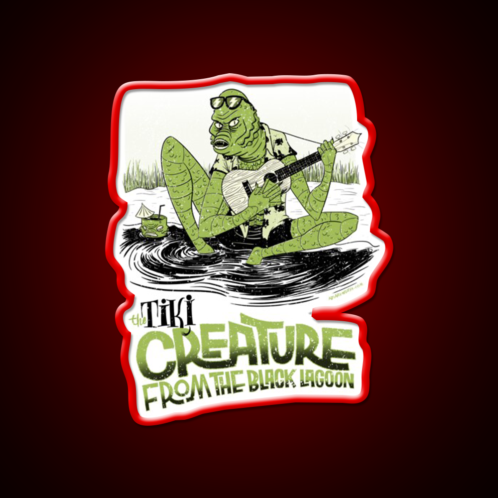 The Tiki Creature From Black Lagoon Cocktail Bar Decor Led Neon Sign Rgb Color - LED neon sign view 10