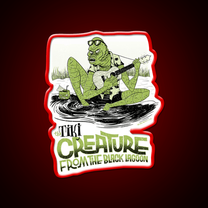 The Tiki Creature From Black Lagoon Cocktail Bar Decor Led Neon Sign Rgb Color - Shineneon