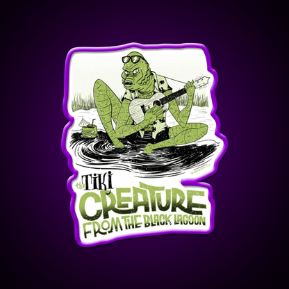 The Tiki Creature From Black Lagoon Cocktail Bar Decor Led Neon Sign Rgb Color - Shineneon