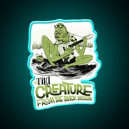 The Tiki Creature From Black Lagoon Cocktail Bar Decor Led Neon Sign Rgb Color - Shineneon