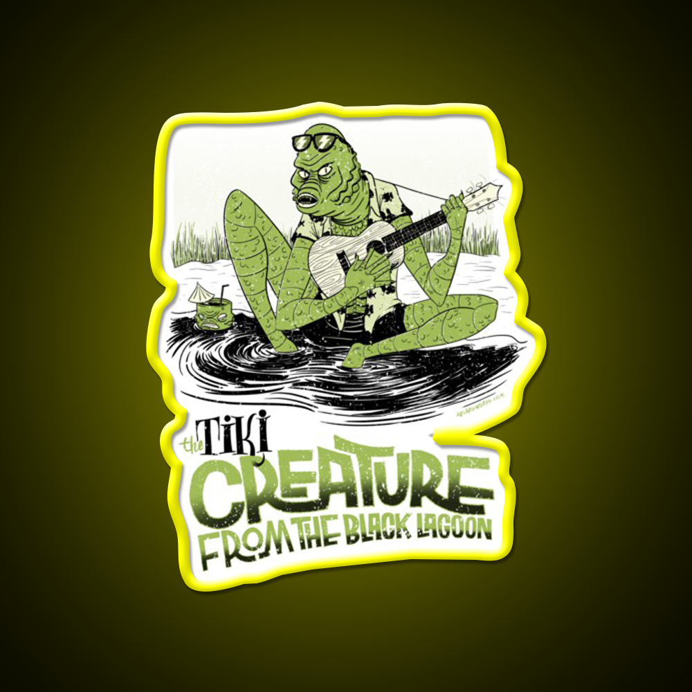 The Tiki Creature From Black Lagoon Cocktail Bar Decor Led Neon Sign Rgb Color - LED neon sign view 7