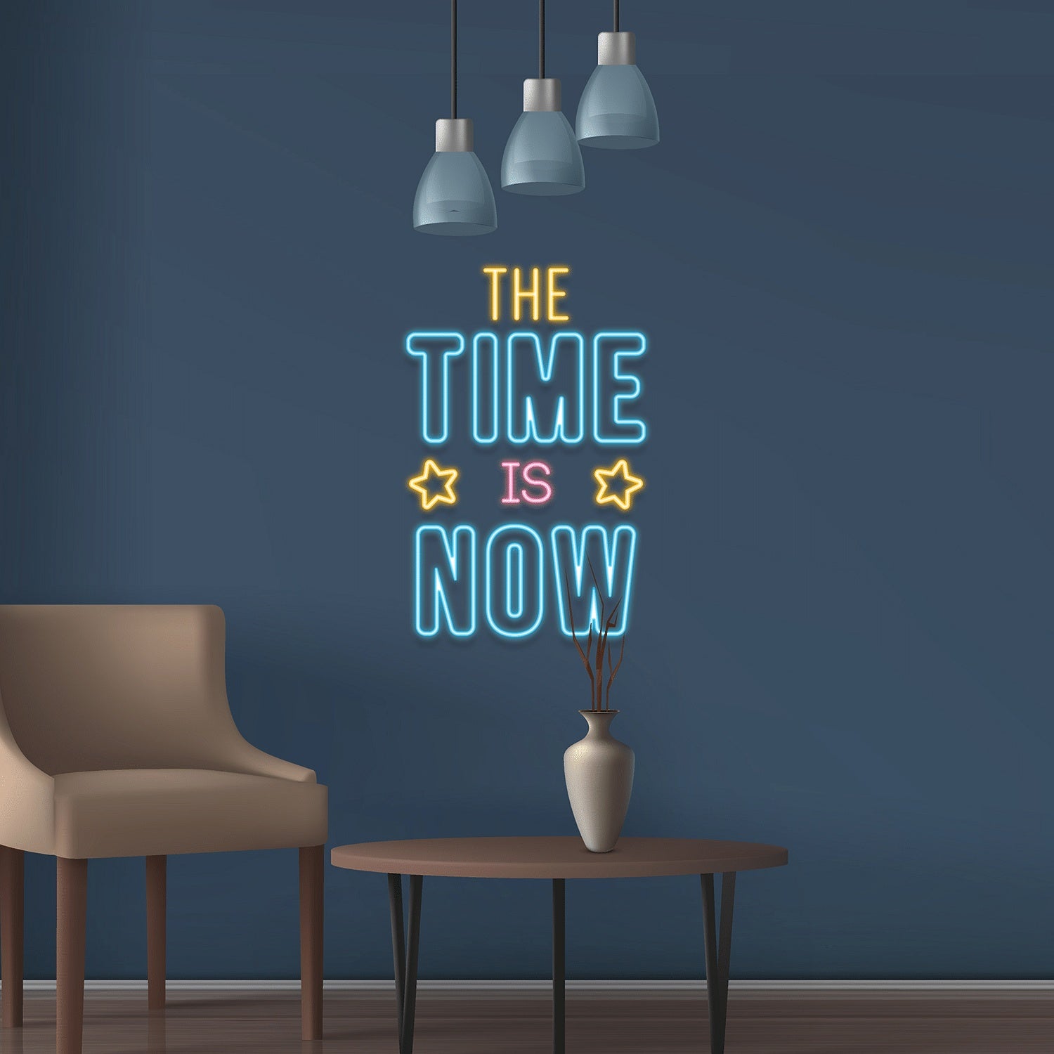 The Time Is Now Led Neon Signs Wall Art | Shineneon