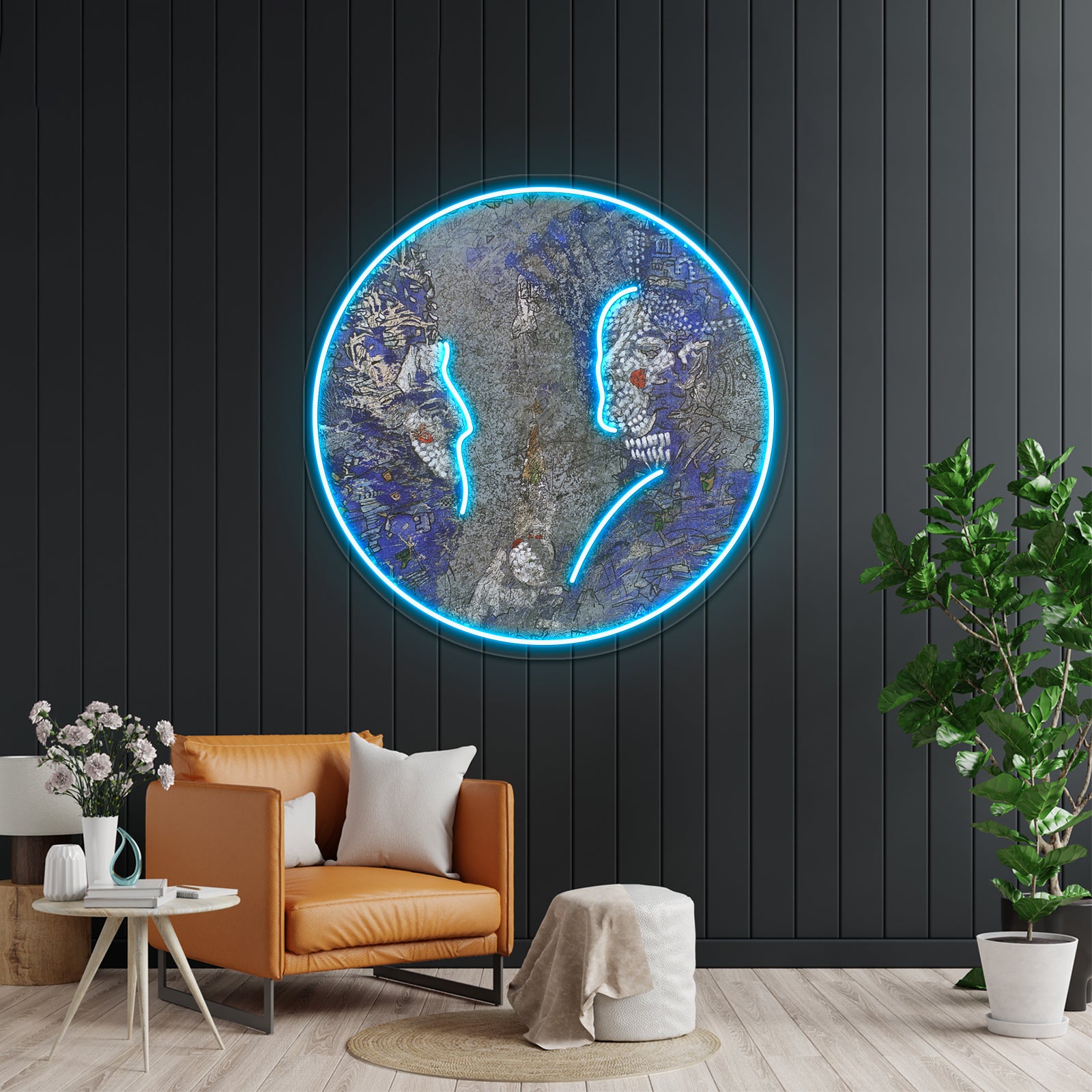 The Two Faces Artwork Personalized Neon Signs | Shineneon