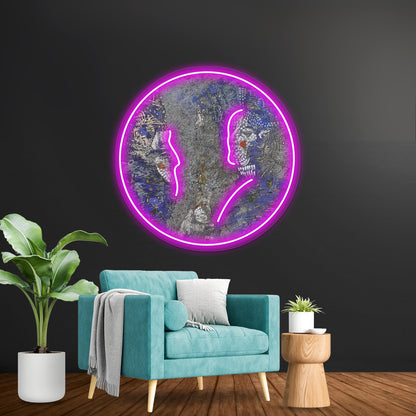 The Two Faces Artwork Personalized Neon Signs | Shineneon