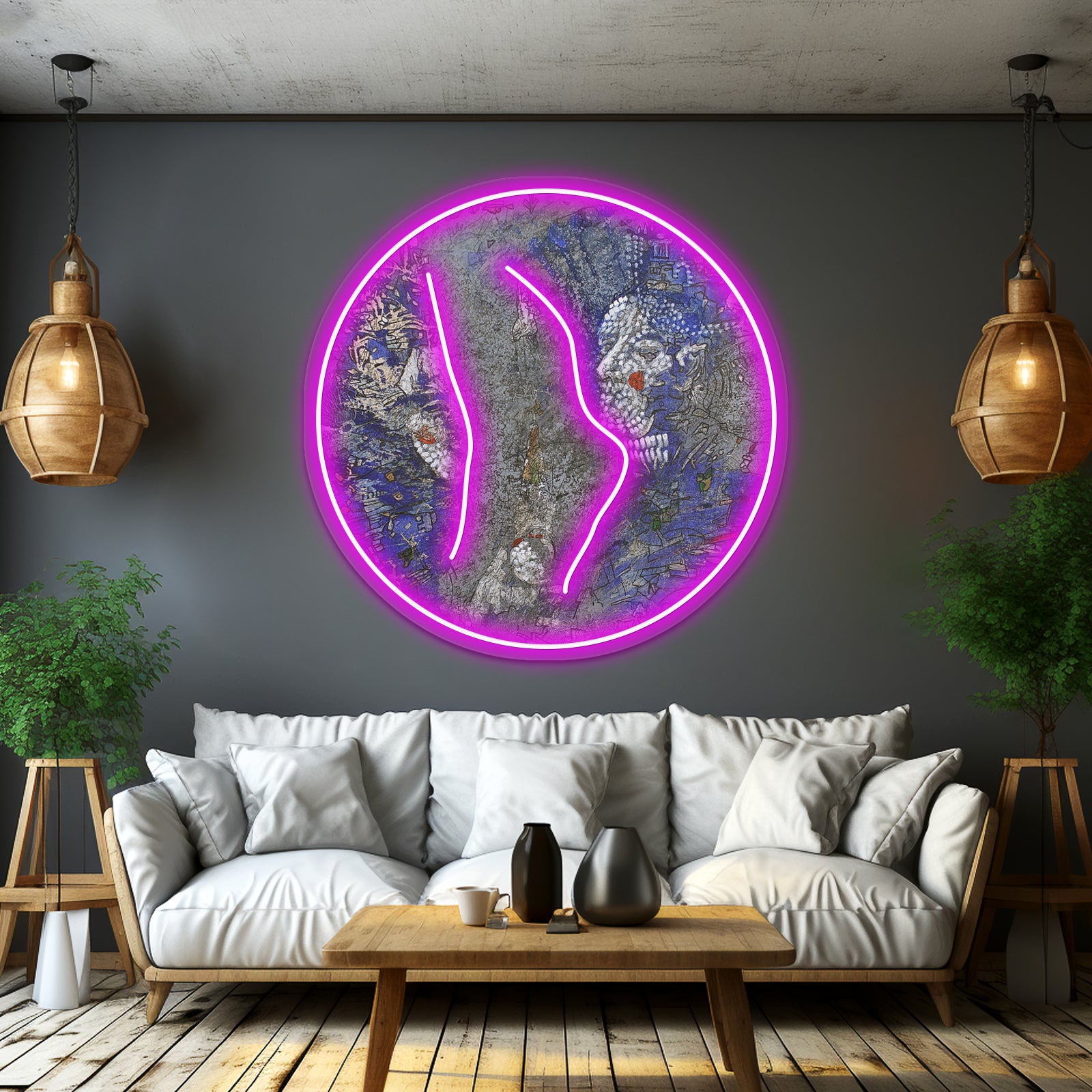 The Two Faces Wall Artwork Neon Signs | Shineneon