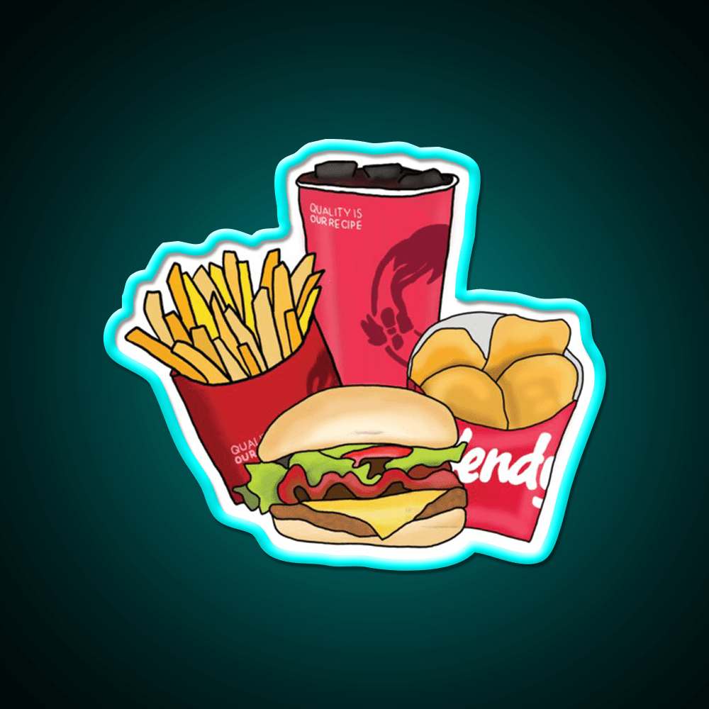 The Ultimate Four Fast Food Led Neon Sign For Burger Place Rgb Color - Shineneon