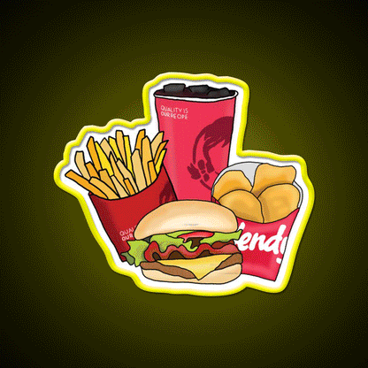 The Ultimate Four Fast Food Led Neon Sign For Burger Place Rgb Color - Custom LED neon sign front view