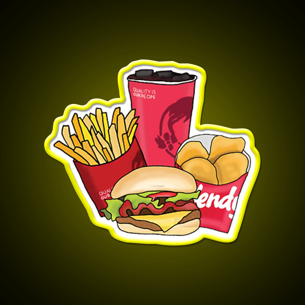 The Ultimate Four Fast Food Led Neon Sign For Burger Place Wall Art Rgb Color - Shineneon
