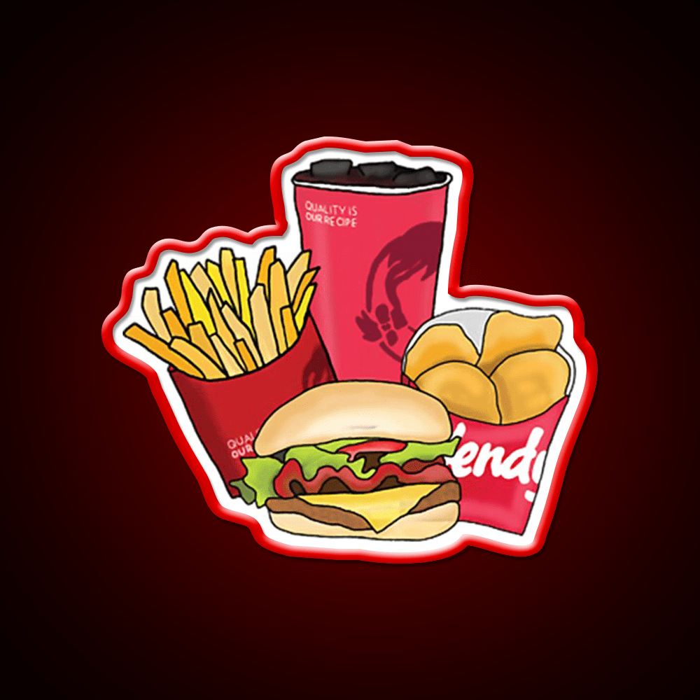 The Ultimate Four Fast Food Led Neon Sign For Burger Place Wall Art Rgb Color - Shineneon