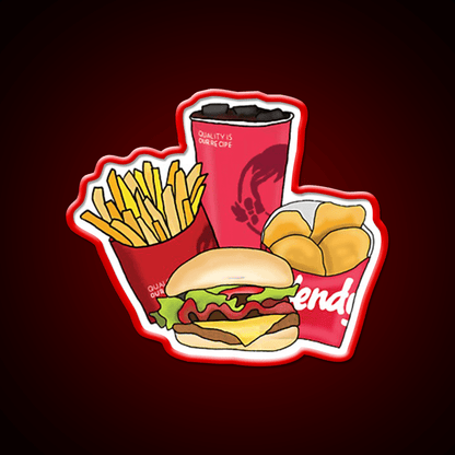 The Ultimate Four Fast Food Led Neon Sign For Burger Place Wall Art Rgb Color - Shineneon