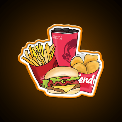 The Ultimate Four Fast Food Led Neon Sign For Burger Place Wall Art Rgb Color - Shineneon