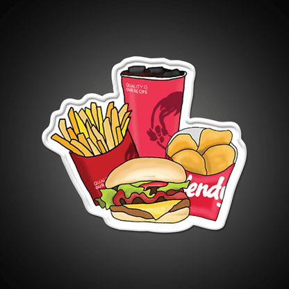 The Ultimate Four Fast Food Led Neon Sign For Burger Place Wall Art Rgb Color - Shineneon