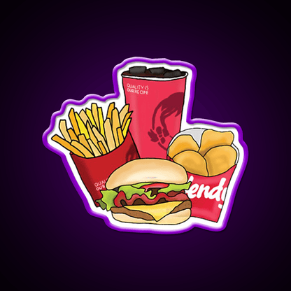 The Ultimate Four Fast Food Led Neon Sign For Burger Place Wall Art Rgb Color - Shineneon