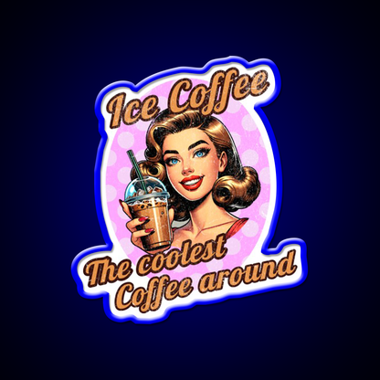 The Ultimate Ice Coffee Experience Cafe Led Neon Sign Espresso Bar Art Rgb Color